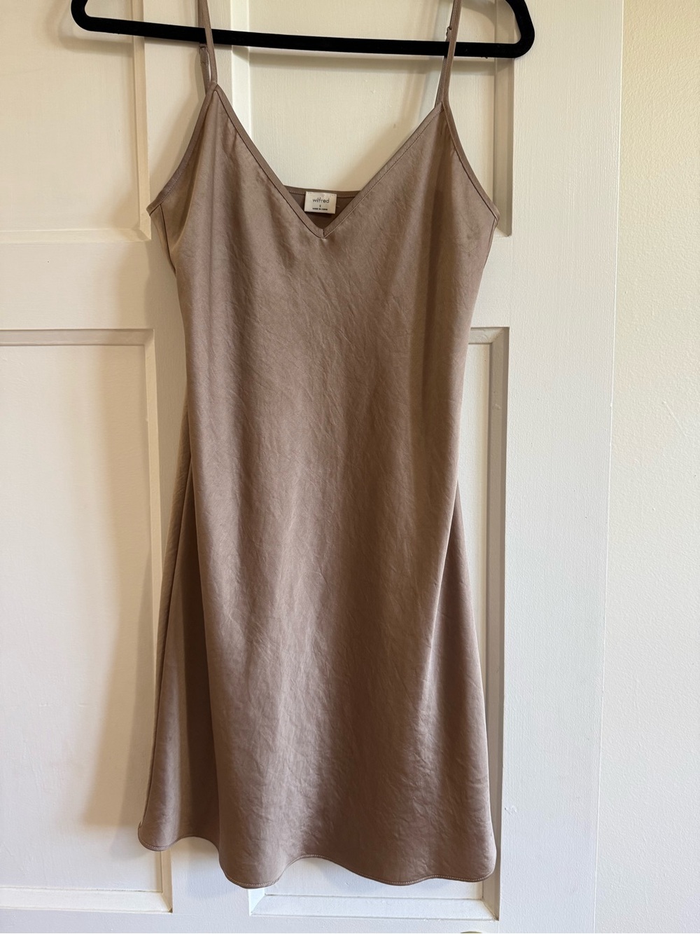 Wilfred Taupe Mini Slip Dress